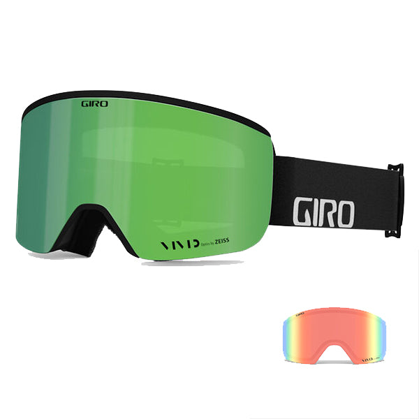 GIRO AXIS BLK WORDMARK VIVID EMERALD w VIVID INFRARED