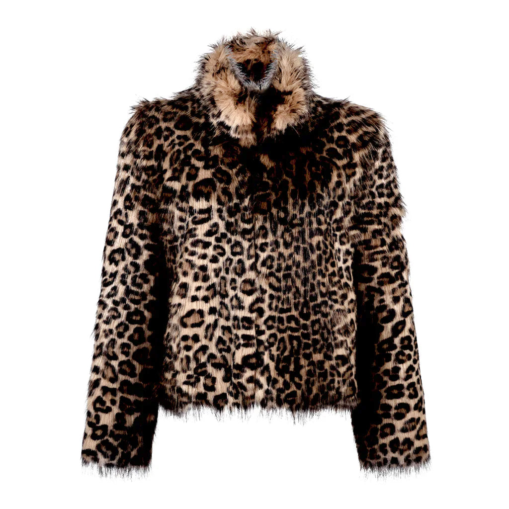 ANGEL WINGS LEOPARD CROP JACKET WITH SKULL