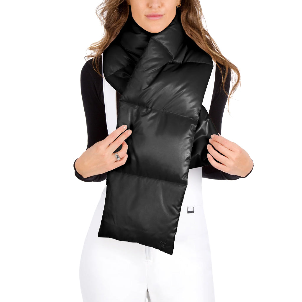 FERA DOWN PUFFER SCARF-BLACK