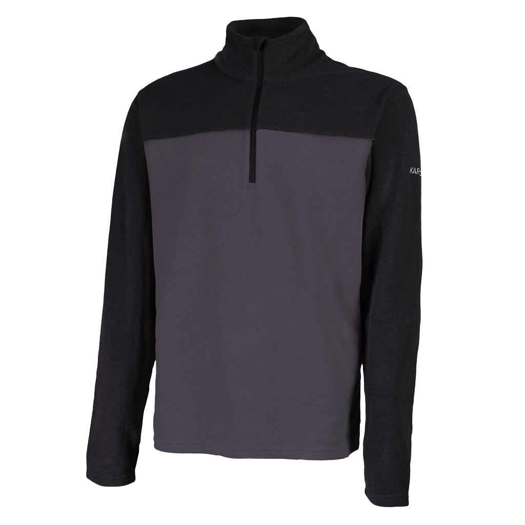 KARBON MS INVICTUS T-NECK FLEECE - DARK GREY/BLK