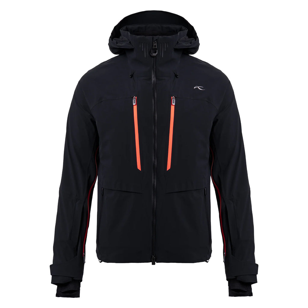 KJUS LASSE AIRFLOW MS JACKET - BLACK/SOLAR FLARE