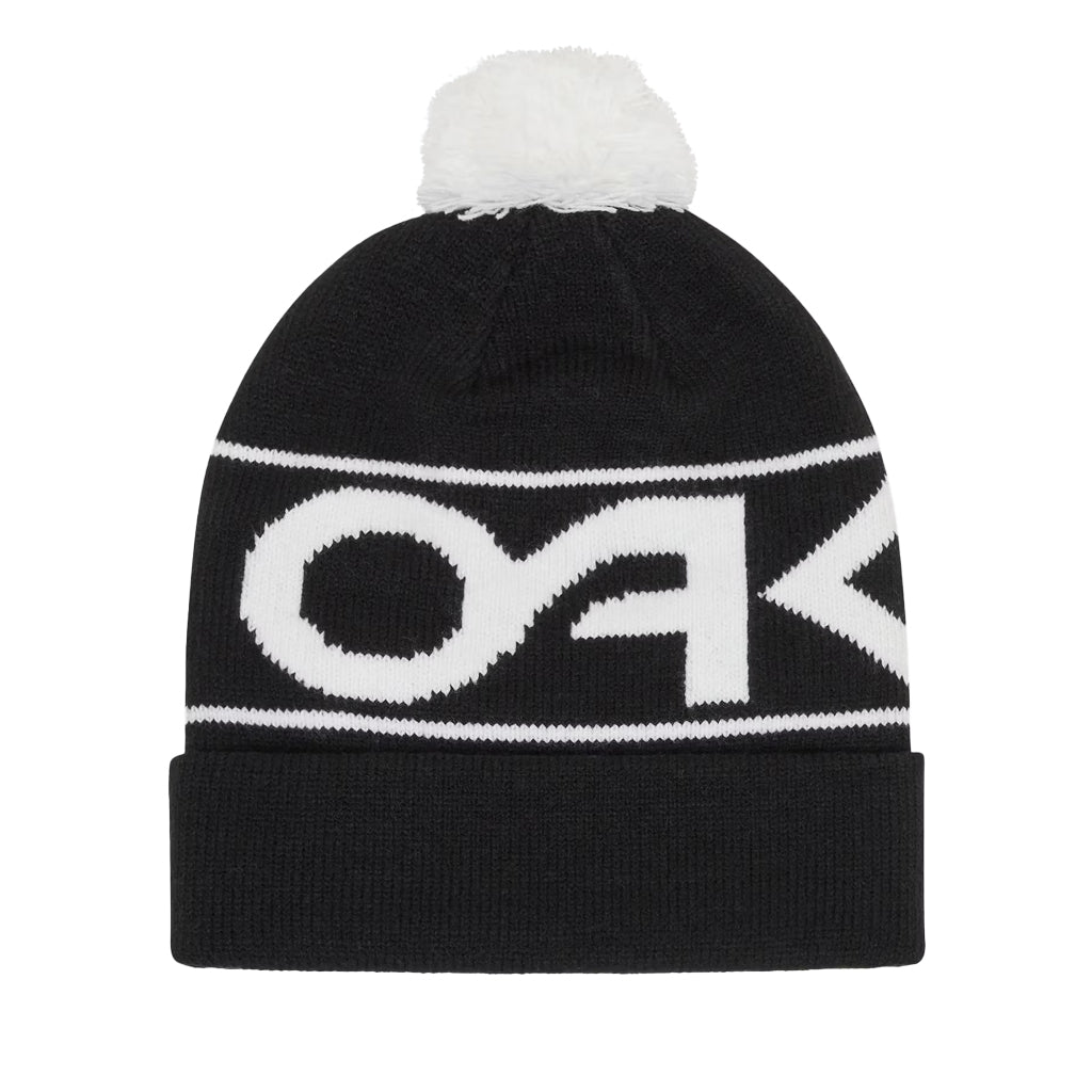 OAKLEY FACTORY CUFF BEANIE - BLACK/WHITE LOGO