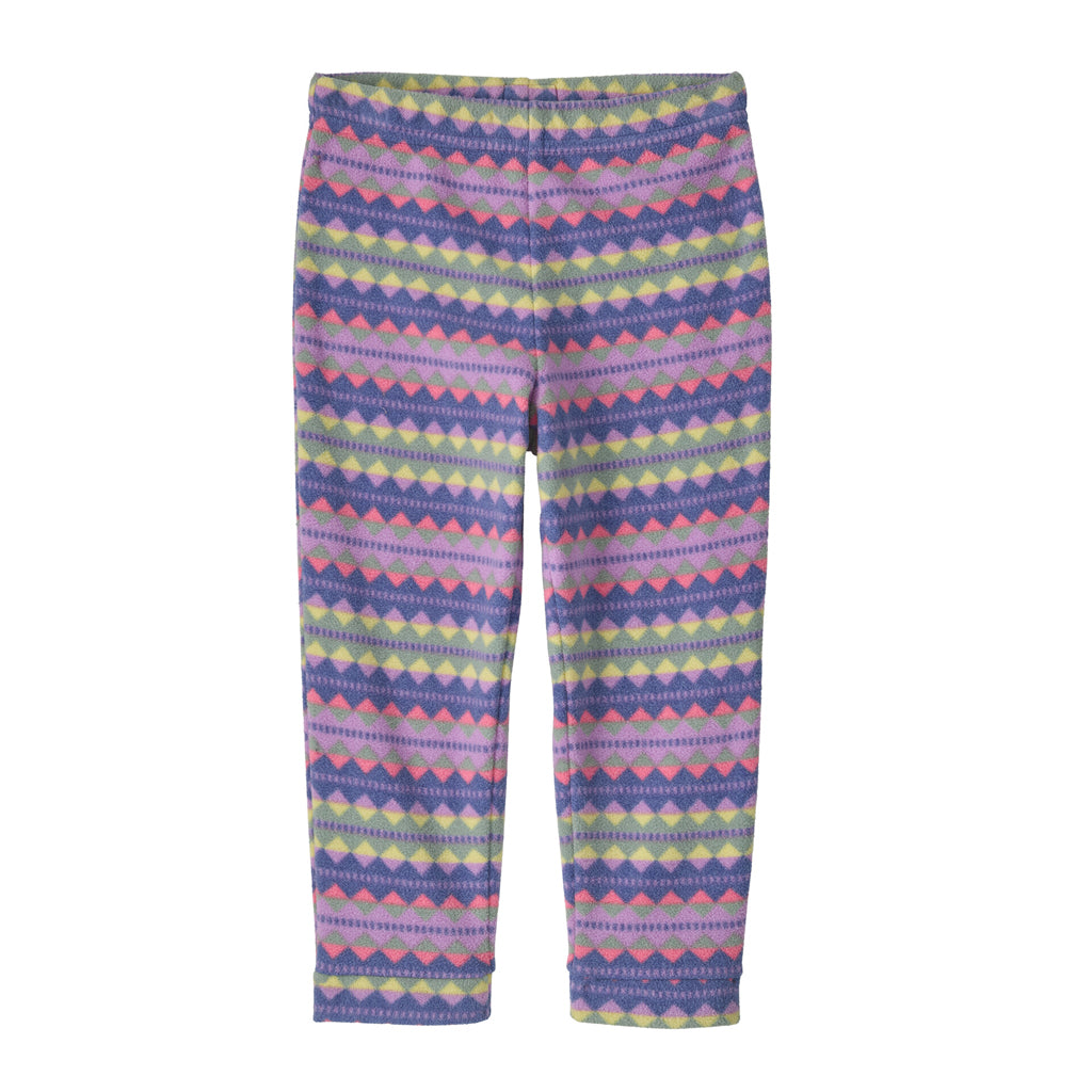 PATAGONIA BABY MICRO D BOTTOMS DIAMOND STRIPE - BRISK PURPLE
