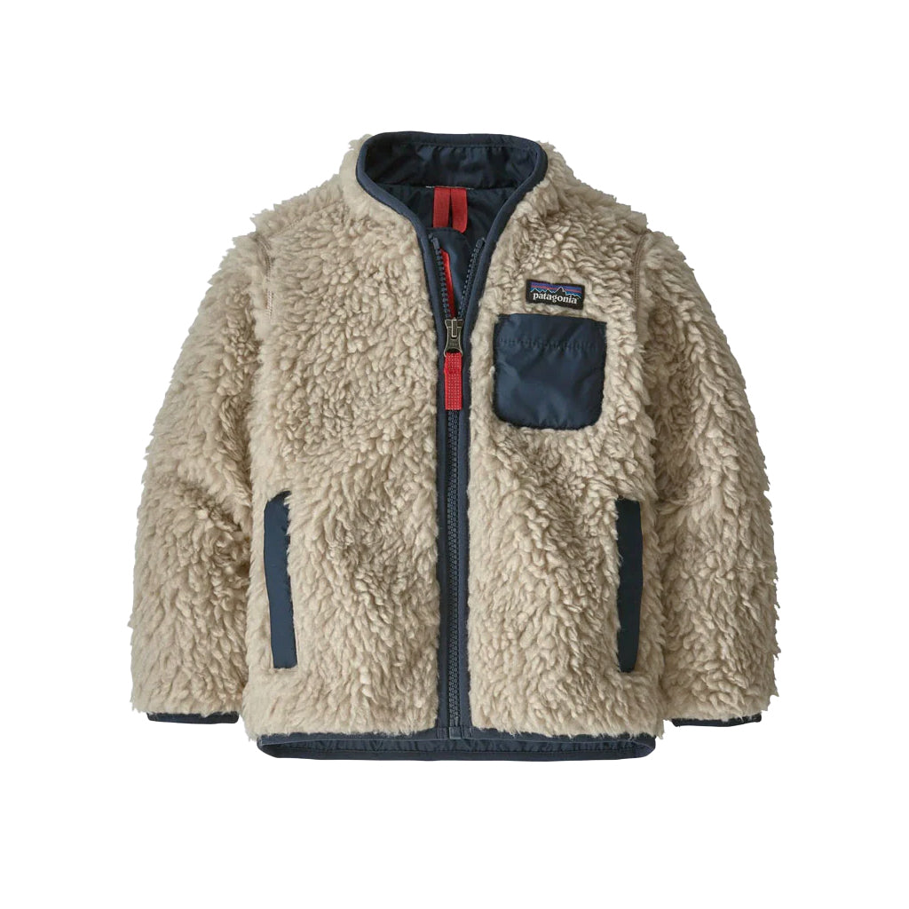 PATAGONIA BABY RETRO JACKET - NATURAL/NEW NAVY