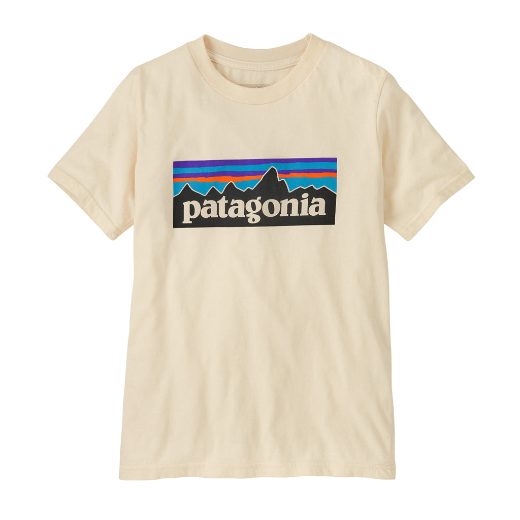 PATAGONIA KIDS P6 LOGO TEE UNDYED NATURAL