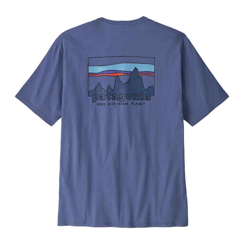 PATAGONIA MS 73 SKYLINE ORGANIC TEE - CURRENT BLUE