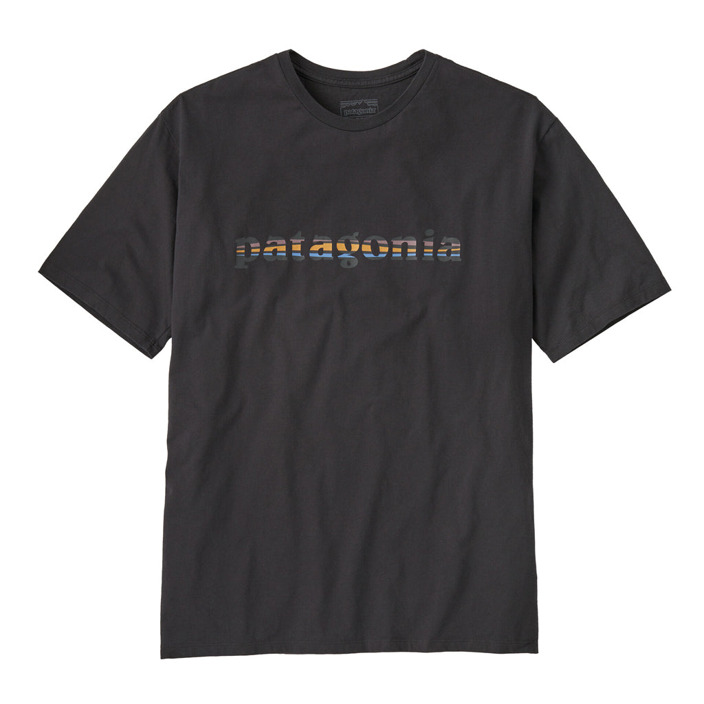 PATAGONIA MS 73 TEXT LOGO TEE-INK BLACK
