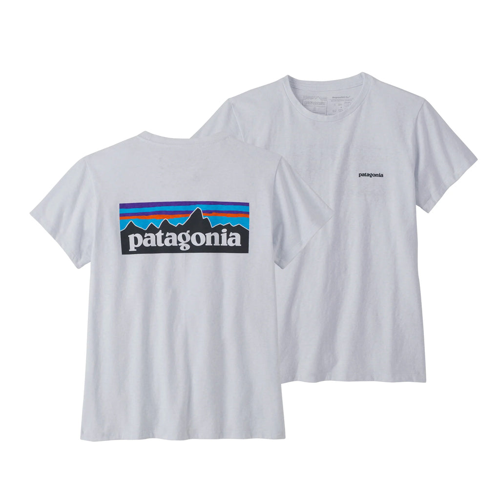 PATAGONIA WS P6 LOGO ORGANIC CREW TEE WHITE