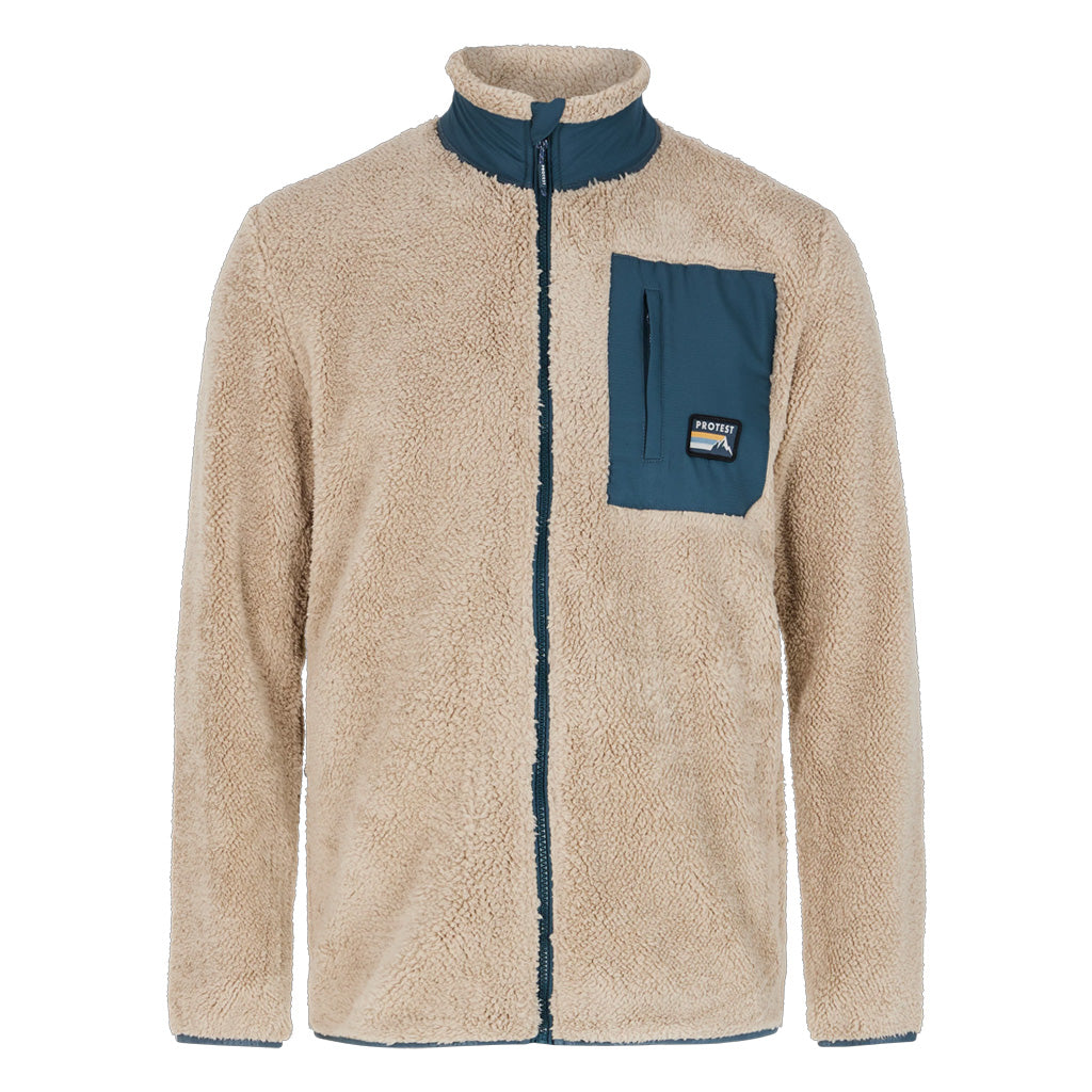 PROTEST MS LOAD FULL ZIP TOP - BAMBOO BEIGE