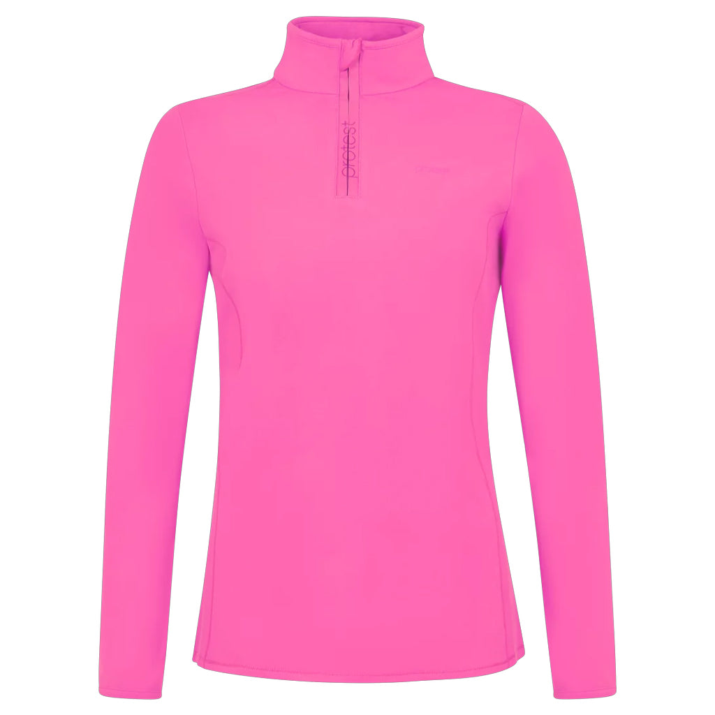 PROTEST WMS REFABRIZ 1/4 ZIP TOP - FOXY PINK