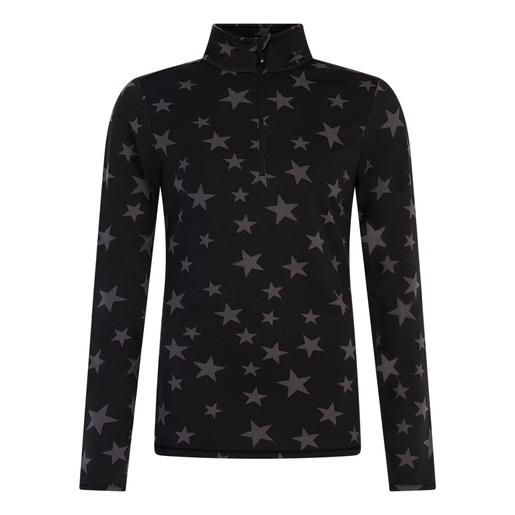 PROTEST WMS VESSY 1/4 ZIP TOP - TRUE BLACK