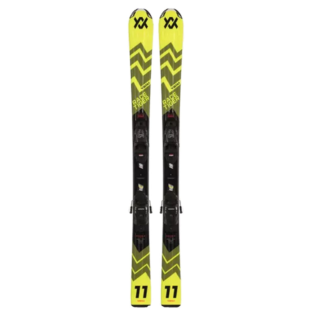 VOLKL RACETIGER JR YELLOW 80-90 w MARKER M4.5 vMOTION 2025