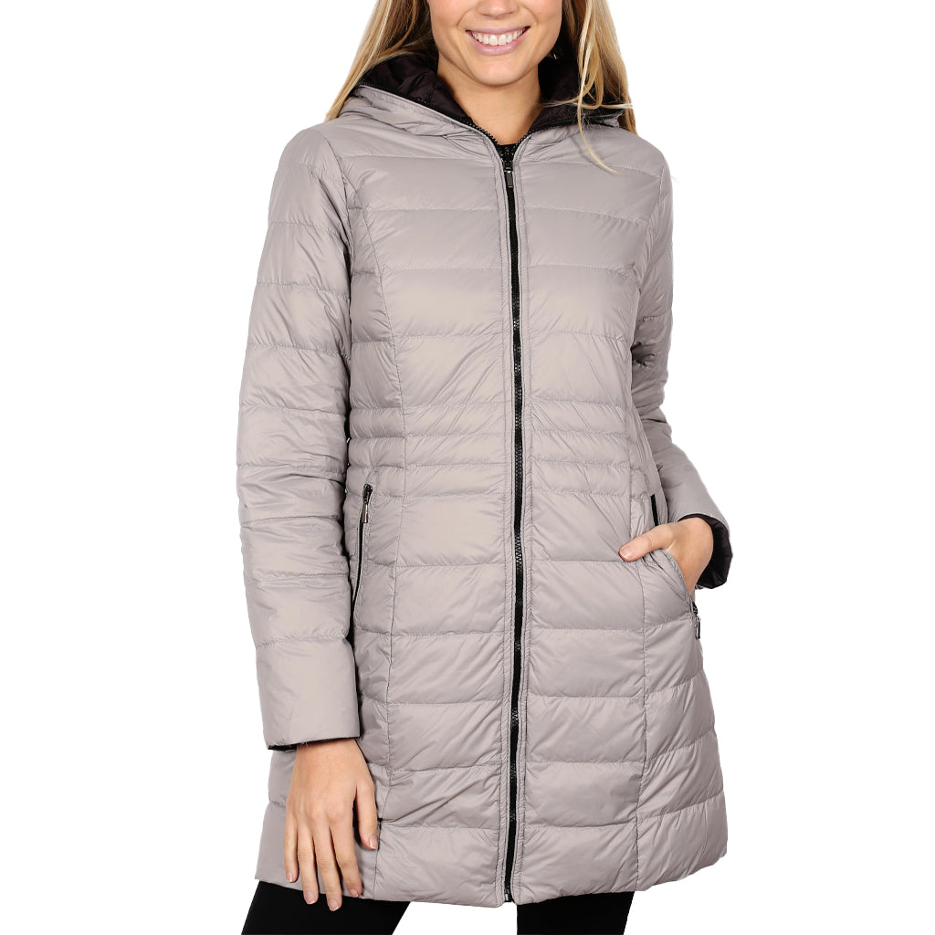 SABENA 3/4 DOWN REVERSIBLE COAT