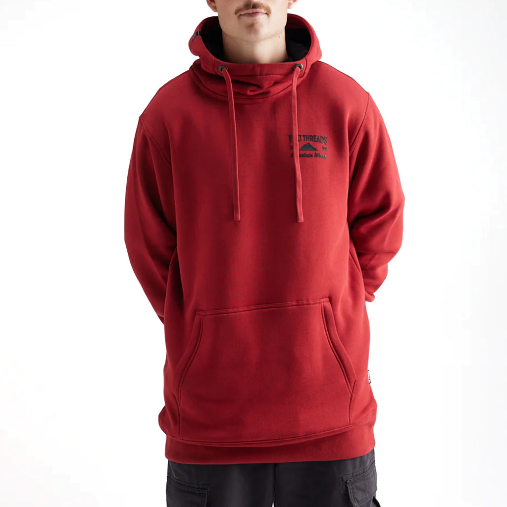 YUKI THREADS LOOP SHRED HOODIE CRIMSON