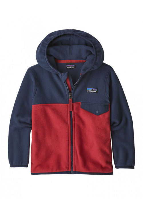 PATAGONIA BABY MICRO D SNAP-T FLEECE JKT FIRE/NAVY