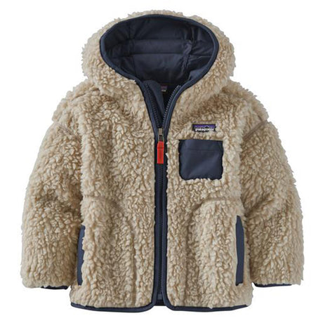 PATAGONIA BABY RETRO-X HOODY NATURAL/NEW NAVY