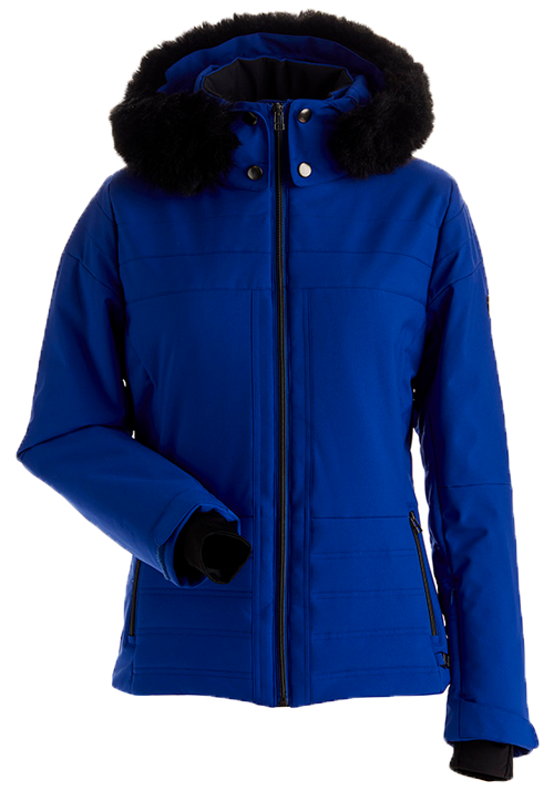 NILS CHAMONIX FAUX FUR JACKET - SAPHIRE