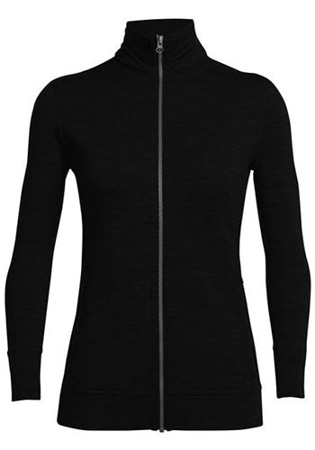 ICEBREAKER WS DIA LS ZIP BLACK