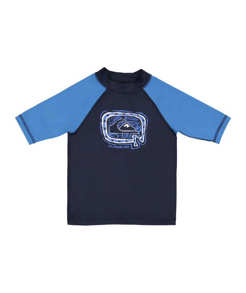QUIKSILVER BUBBLE TROUBLE SS BOYS RASHIE - NAVY BLAZER