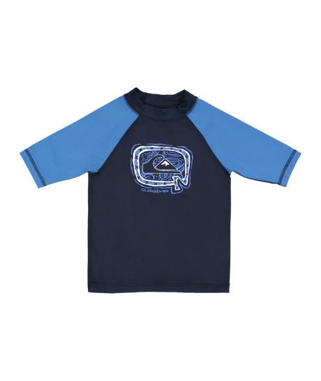 QUIKSILVER BUBBLE TROUBLE SS BOYS RASHIE - NAVY BLAZER
