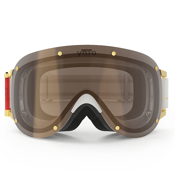 YNIQ MODEL FOUR - WHITE GOLD | BROWN LENS