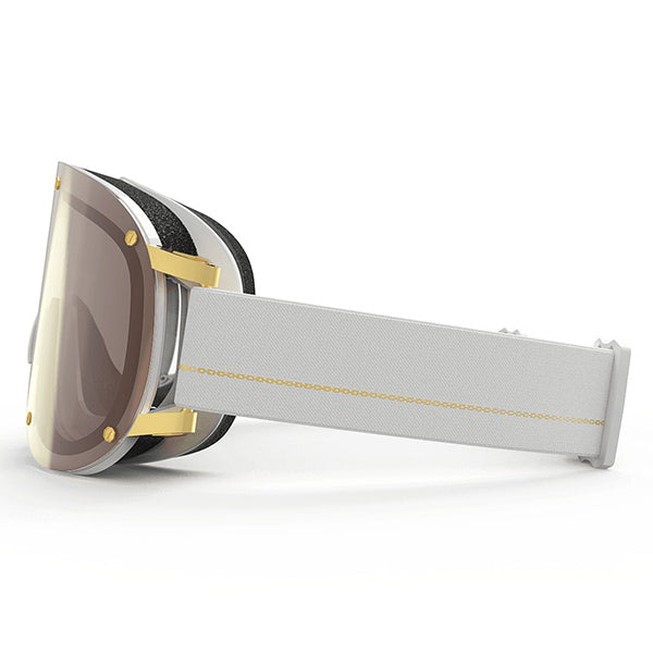 YNIQ MODEL FOUR - WHITE GOLD | BROWN LENS