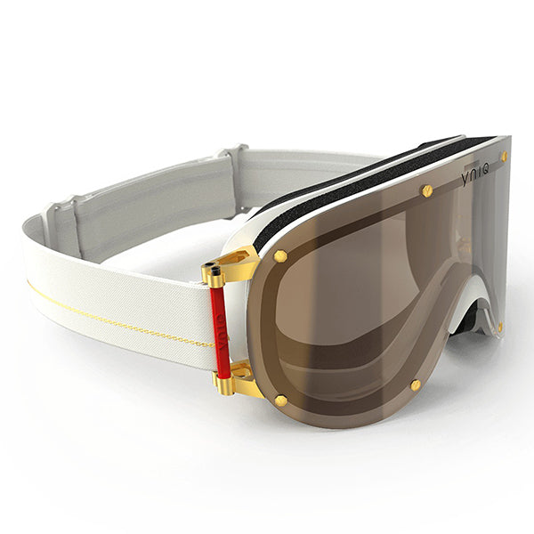 YNIQ MODEL FOUR - WHITE GOLD | BROWN LENS