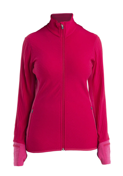 ICEBREAKER WS DESCENDER LS  ELECTRON PINK