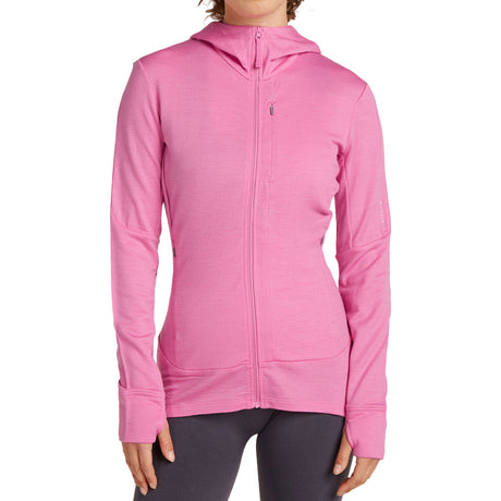 ICEBREAKER WS QUANTUM ZIP HOODIE-POP