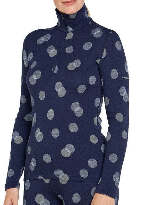 ICEBREAKER WS VERTEX LS HZ TOP-FALLING FLAKES NAVY