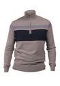 KJUS MS STRIPE SWEATER -ALMOND
