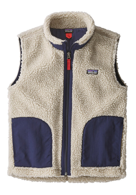 PATAGONIA K'S RETRO X VEST NATURAL/CLASSIC NAVY