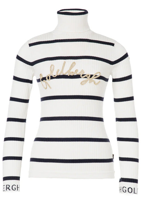 GOLDBERGH MIMI LONG SLEEVE STRIPE KNIT - CREAM