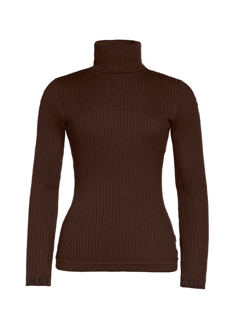 GOLDBERGH MIRA LONG SLEEVE KNIT - DARK BROWN