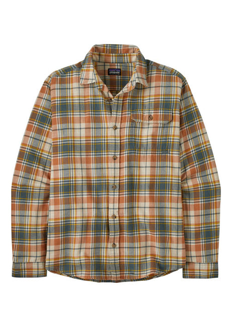 PATAGONIA MS COTTON FJORD LW FLANNEL SHIRT - LAVAS FERTILE BROWN