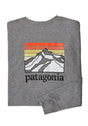 PATAGONIA MS LS LINE LOGO RIDGE RESPONSIBILI-TEE GRAVEL HEATHER
