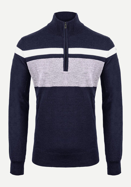 KJUS MS STRIPE SWEATER DEEP SPACE
