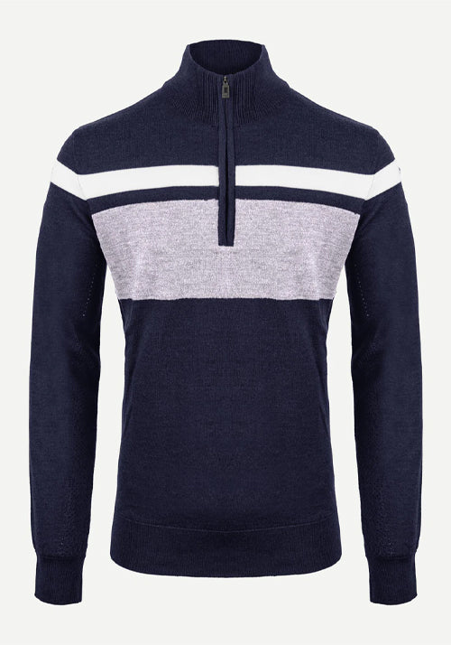 KJUS MS STRIPE SWEATER DEEP SPACE