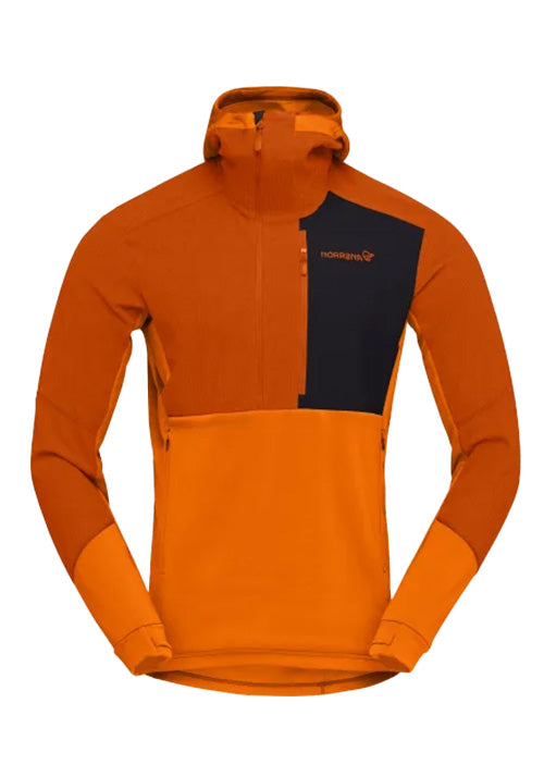 NORRONA MS LOFOTEN THERMAL PRO FLEECE HOODY - GOLD FLAME