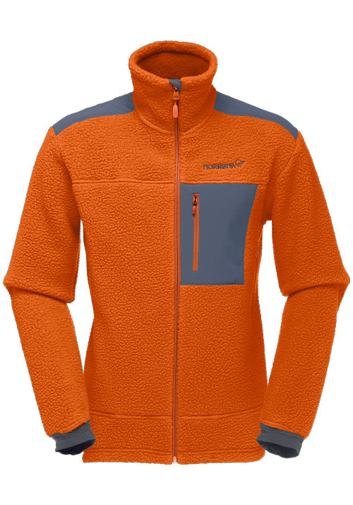 NORRONA MS TROLLVEGGEN THERMAL PRO FLEECE JKT - GOLD FLAME