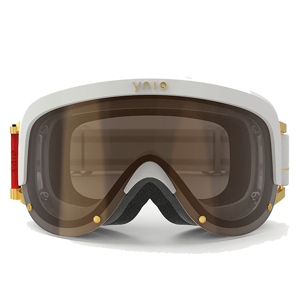YNIQ MODEL ONE - WHITE GOLD | BROWN LENS