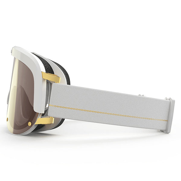 YNIQ MODEL ONE - WHITE GOLD | BROWN LENS