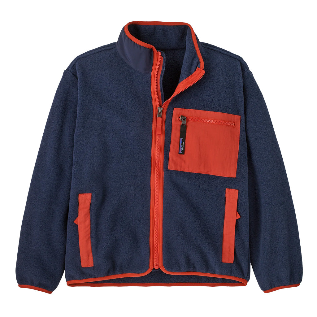 PATAGONIA BABY SYNCH JACKET - NEW NAVY/MADDER RED