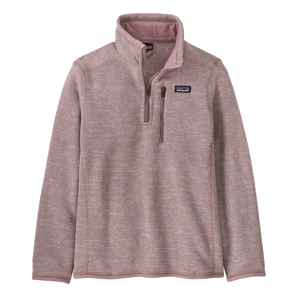 PATAGONIA GIRLS BETTER SWEATER 1/4 ZIP-STORMY MAUVE