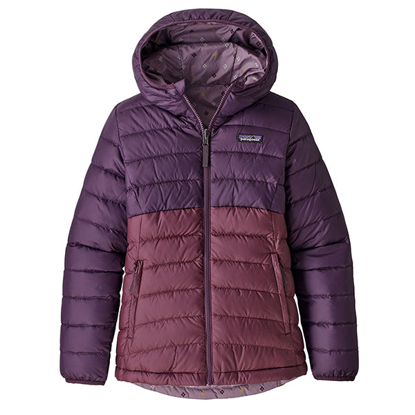 PATAGONIA GIRLS REVERS DOWN HOODY DEEP PLUM