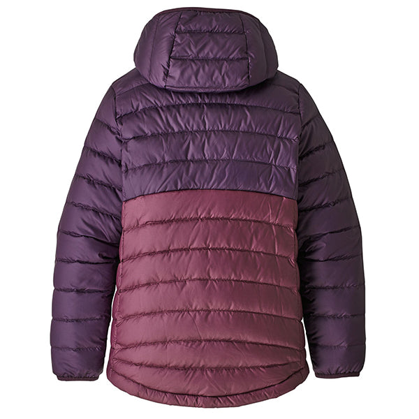 PATAGONIA GIRLS REVERS DOWN HOODY DEEP PLUM