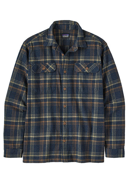 PATAGONIA MS ORGANIC COTTON FJORD FLANNEL SHIRT NEW NAVY
