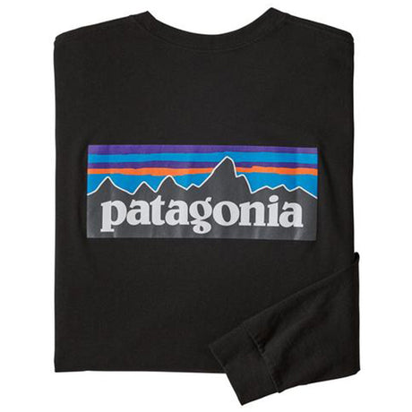PATAGONIA MS LS P6 LOGO RESPONSIBILI TEE BLACK