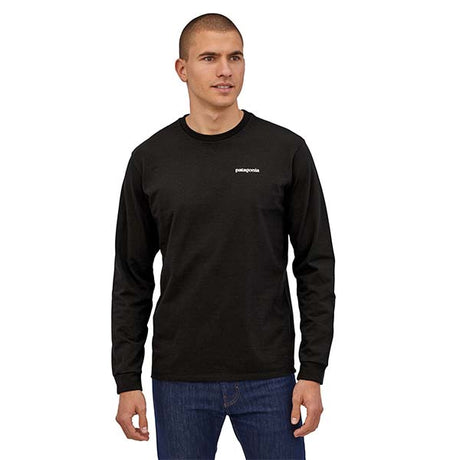 PATAGONIA MS LS P6 LOGO RESPONSIBILI TEE BLACK