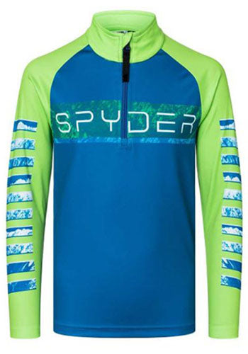 SPYDER BOYS PEAK ZIP T NECK OLD GLORY